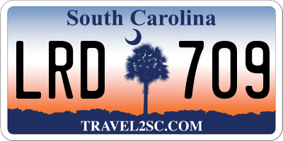 SC license plate LRD709