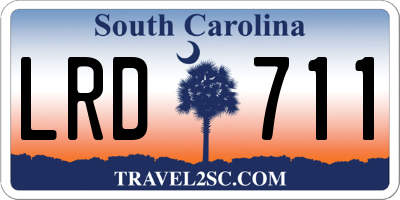 SC license plate LRD711