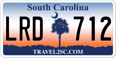 SC license plate LRD712