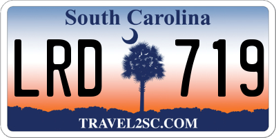 SC license plate LRD719