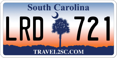 SC license plate LRD721