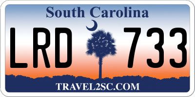 SC license plate LRD733