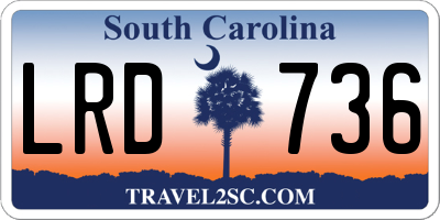 SC license plate LRD736