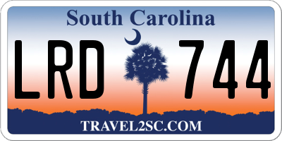 SC license plate LRD744