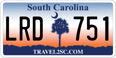 SC license plate LRD751