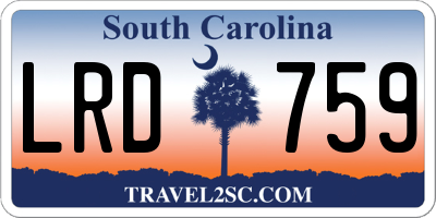 SC license plate LRD759