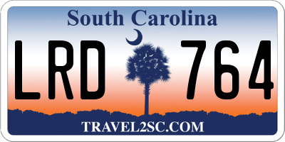 SC license plate LRD764