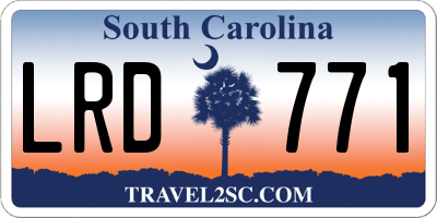 SC license plate LRD771