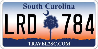 SC license plate LRD784