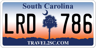 SC license plate LRD786