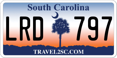 SC license plate LRD797