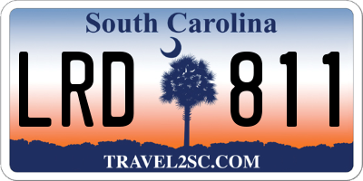 SC license plate LRD811