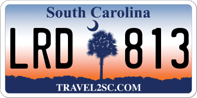 SC license plate LRD813