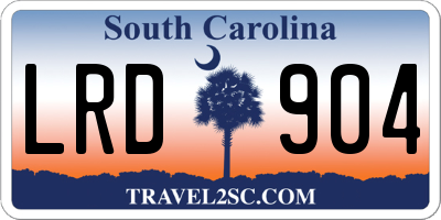 SC license plate LRD904
