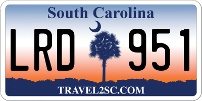 SC license plate LRD951