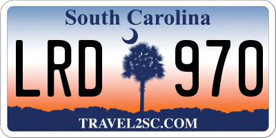 SC license plate LRD970