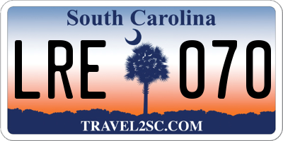 SC license plate LRE070