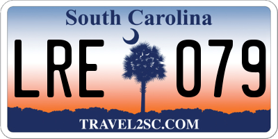 SC license plate LRE079