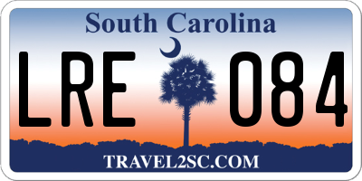 SC license plate LRE084