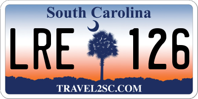 SC license plate LRE126