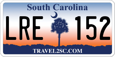 SC license plate LRE152