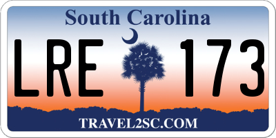 SC license plate LRE173