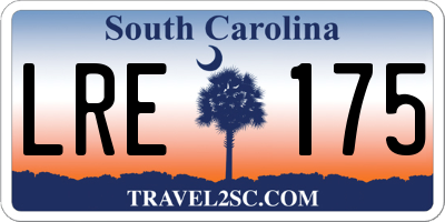 SC license plate LRE175