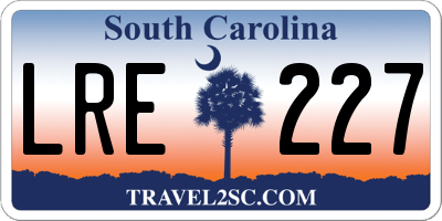 SC license plate LRE227