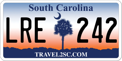 SC license plate LRE242