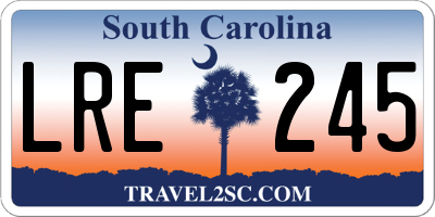 SC license plate LRE245