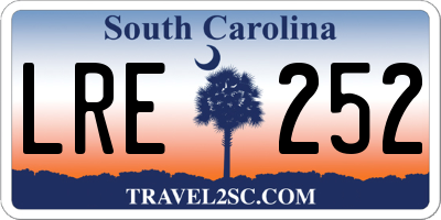 SC license plate LRE252
