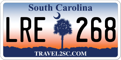 SC license plate LRE268