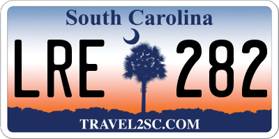 SC license plate LRE282