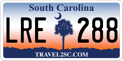SC license plate LRE288
