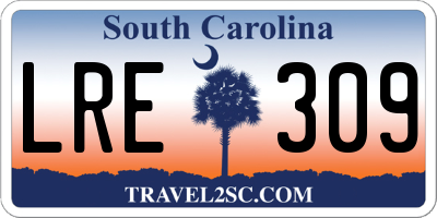 SC license plate LRE309
