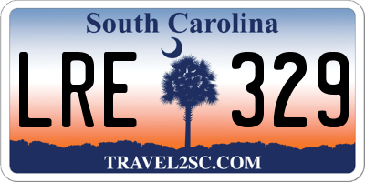 SC license plate LRE329