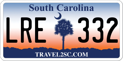 SC license plate LRE332