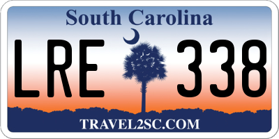 SC license plate LRE338