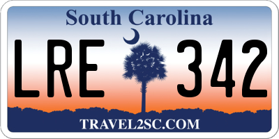 SC license plate LRE342
