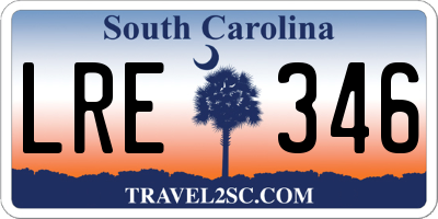 SC license plate LRE346