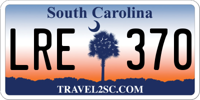 SC license plate LRE370