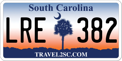 SC license plate LRE382