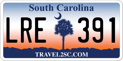 SC license plate LRE391