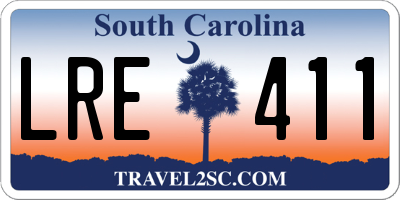 SC license plate LRE411