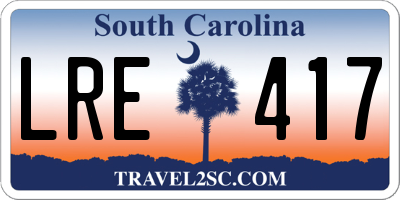 SC license plate LRE417