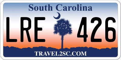 SC license plate LRE426
