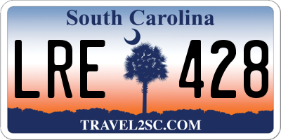 SC license plate LRE428
