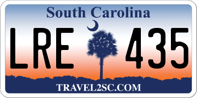 SC license plate LRE435