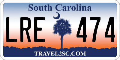 SC license plate LRE474