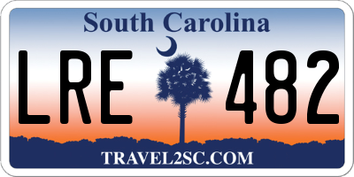 SC license plate LRE482